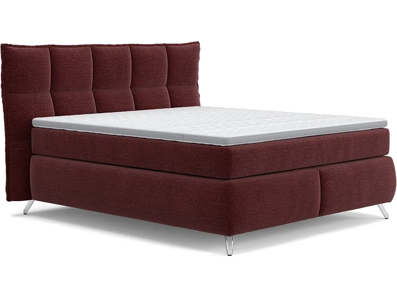 Boxspringbett SWISS HOME STYLE AGATA bordeau 160x200cm flexibel