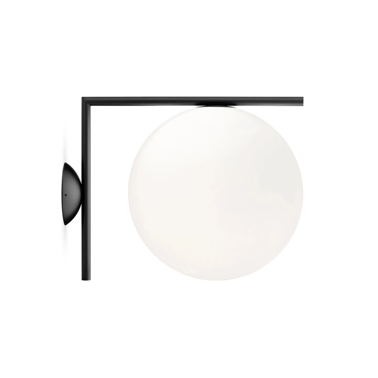 Flos - IC Lights Ceiling/Wall 2 Outdoor/Indoor, Black - Vägglampor utomhus - Michael Anastassiades - Svart - Glas/Metall