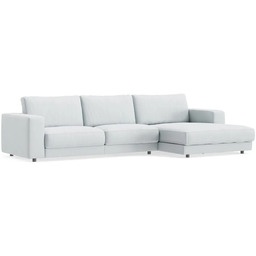 Ecksofa Ava Rechts Bezug: 100% Polyester light blue B 330 T 170 cm - Möbel Konfigurator: Traummöbel individuell zusammenstellen