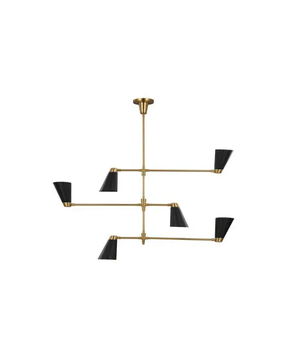 Signoret Chandelier Brass/Black L