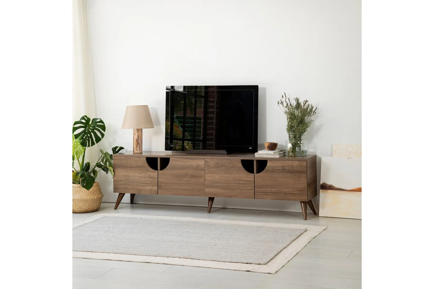 Grotte Tv-bänk 180 cm - Valnöt