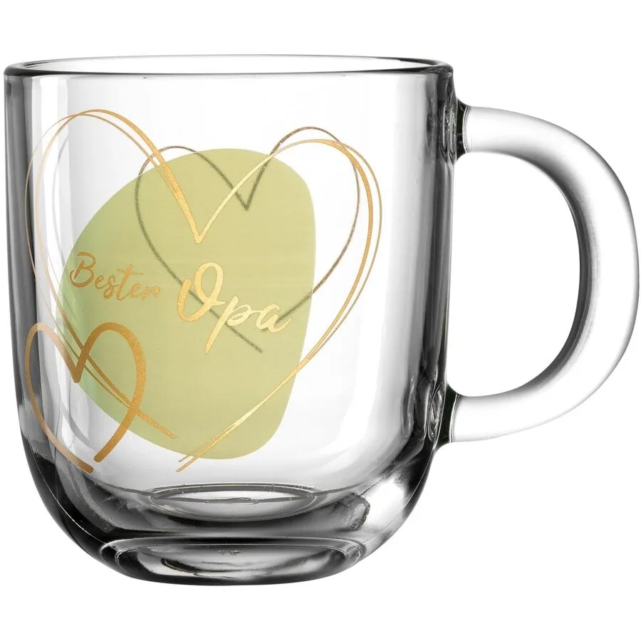 Kaffeetasse Leonardo Gold/Transparent Glas 0.4 l