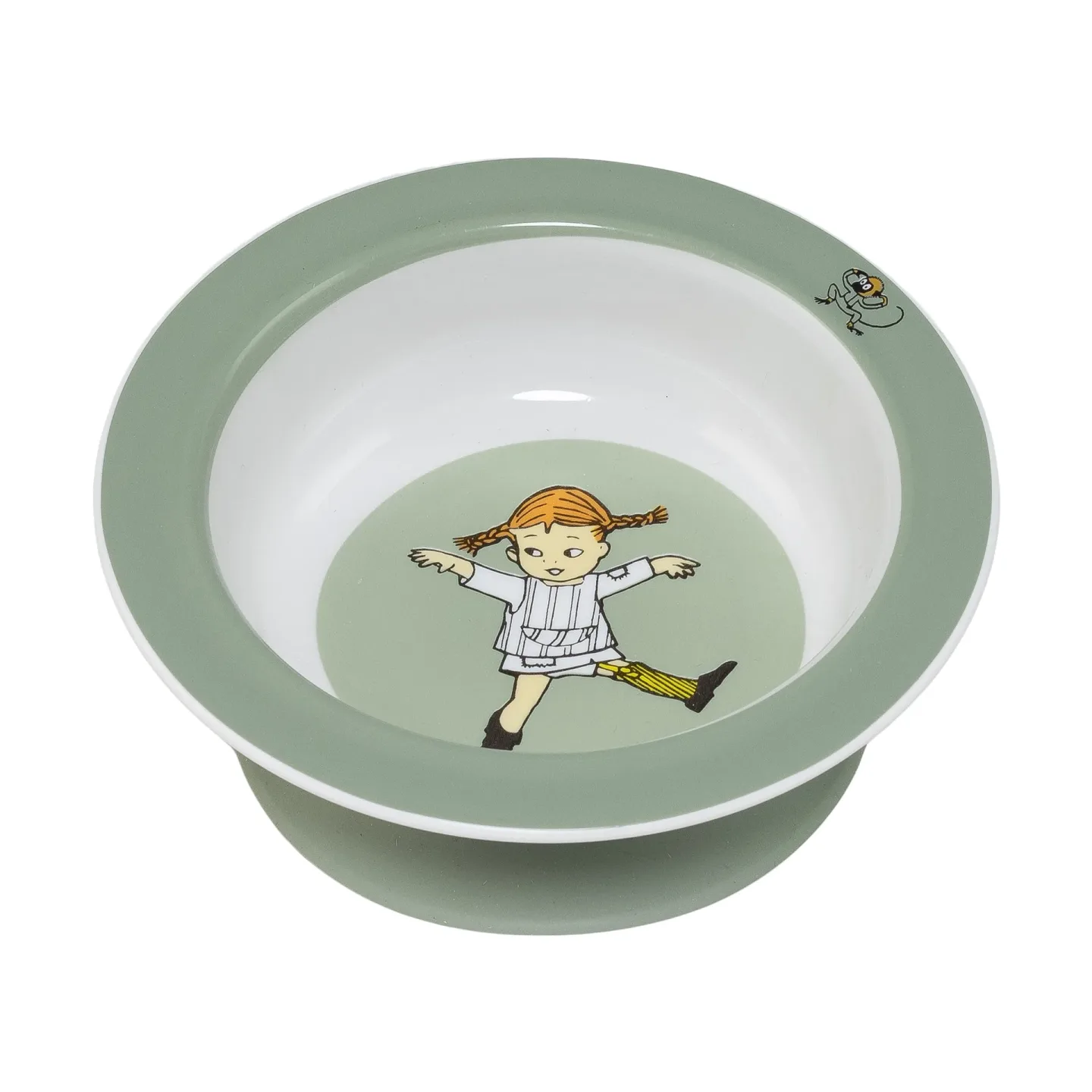 Rätt Start Pippi Circus Saugnapfteller Ø15,5 cm Grün