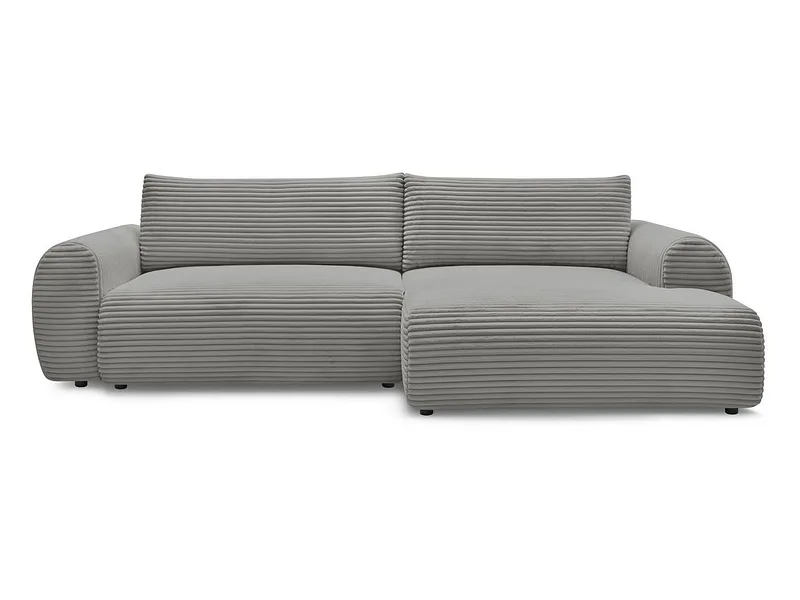 Ecksofa BOBOCHIC LUCIEN Cord-Stoff dunkelgrau