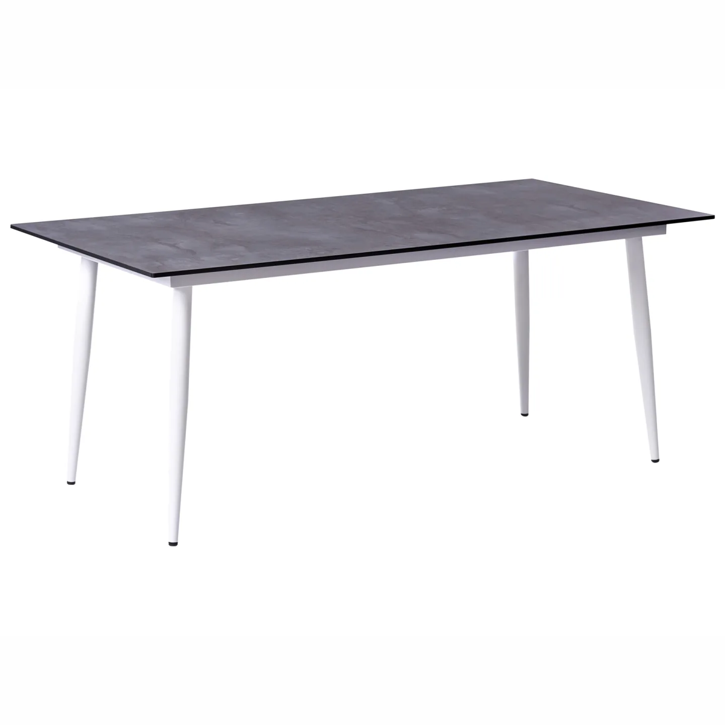 Matbord utomhus Tolentino 90x180 cm Steneffekt - Vit/Grå