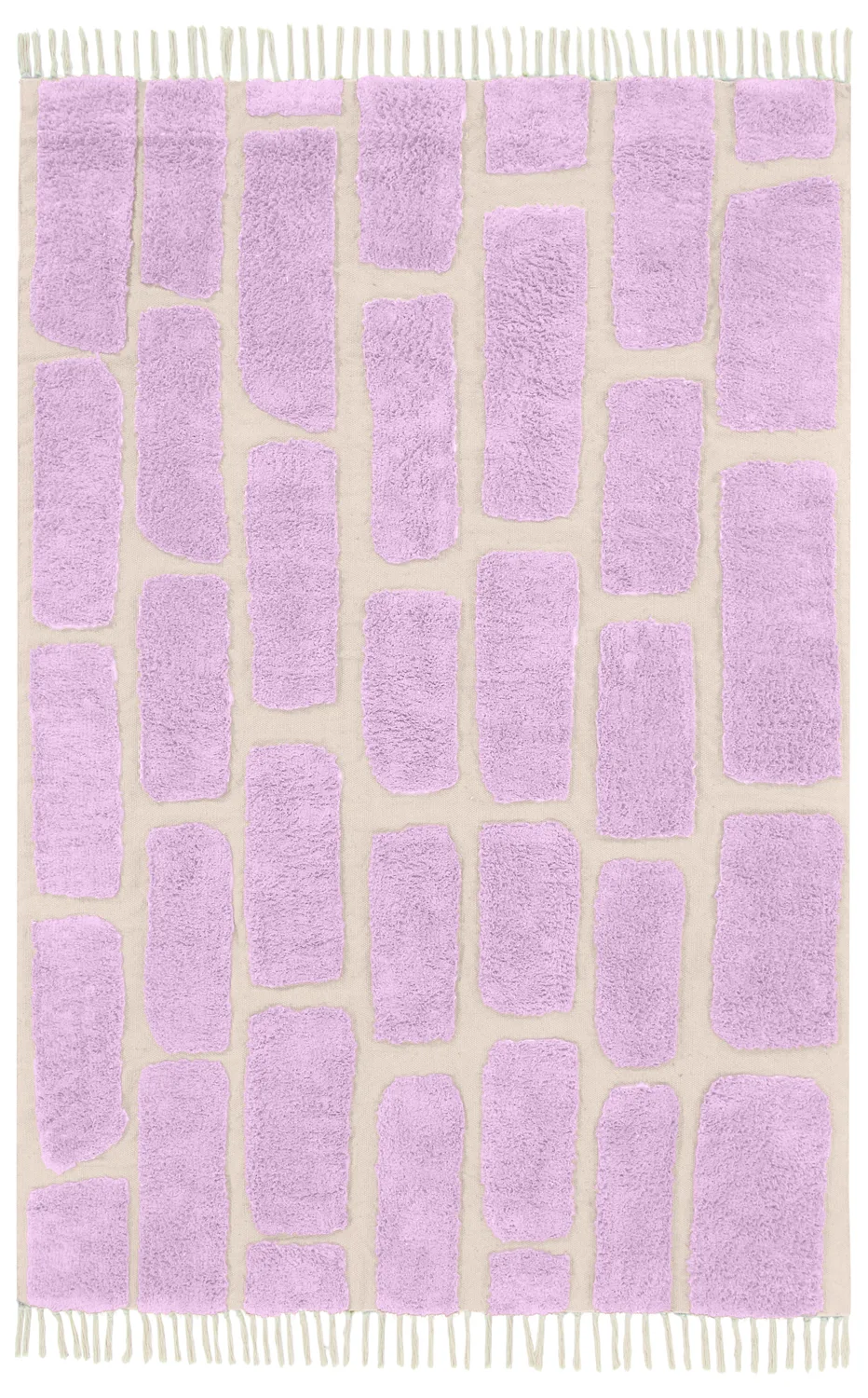 Ryetepper - Cyrus Natural Cotton Shaggy (lilla) (Størrelse: 160 x 230 cm)