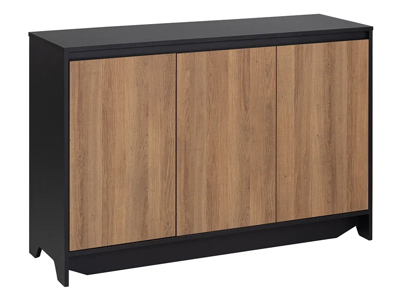Sideboard TWIN 3 Türen 40x120x80cm schwarz dekor