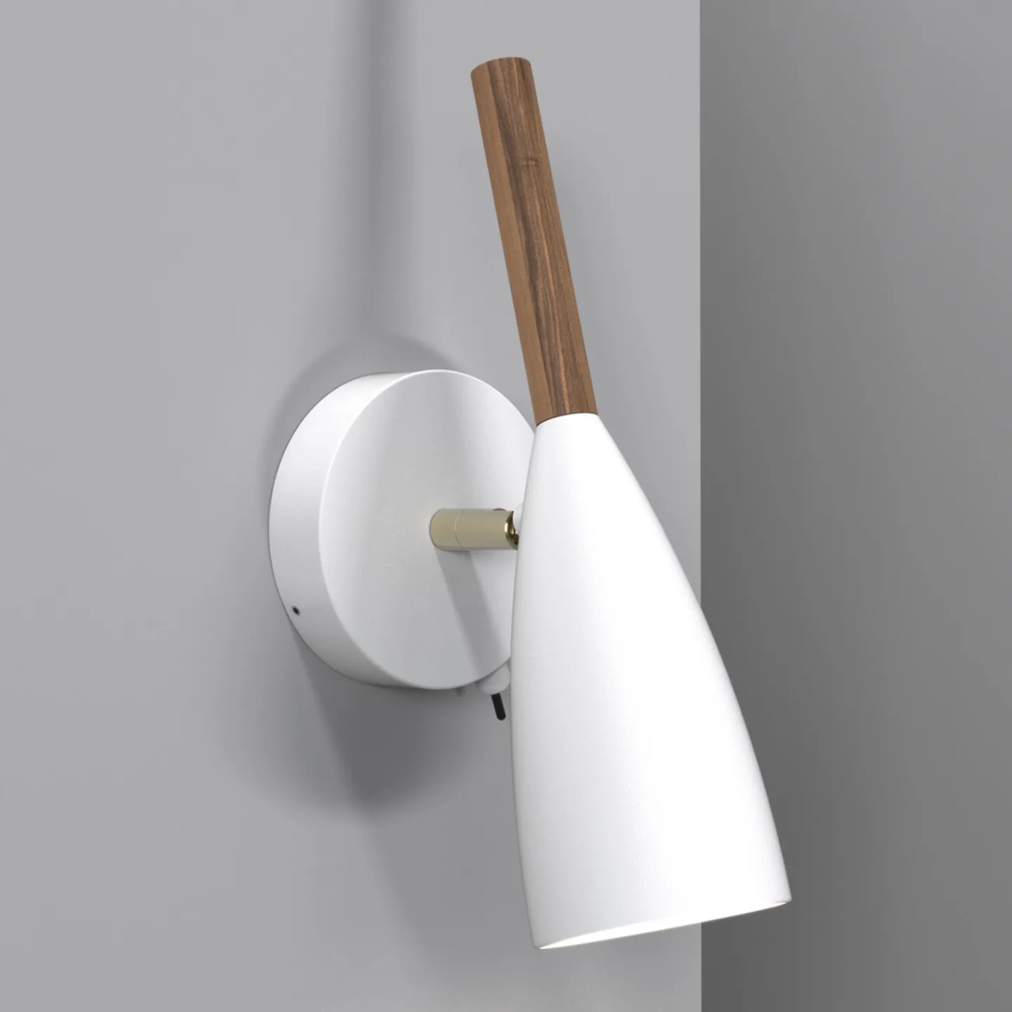 Pure Vägglampa White/Walnut - DFTP DFTP by Nordlux - Vardagsrum - Modern - Metall - Med en ljuskälla