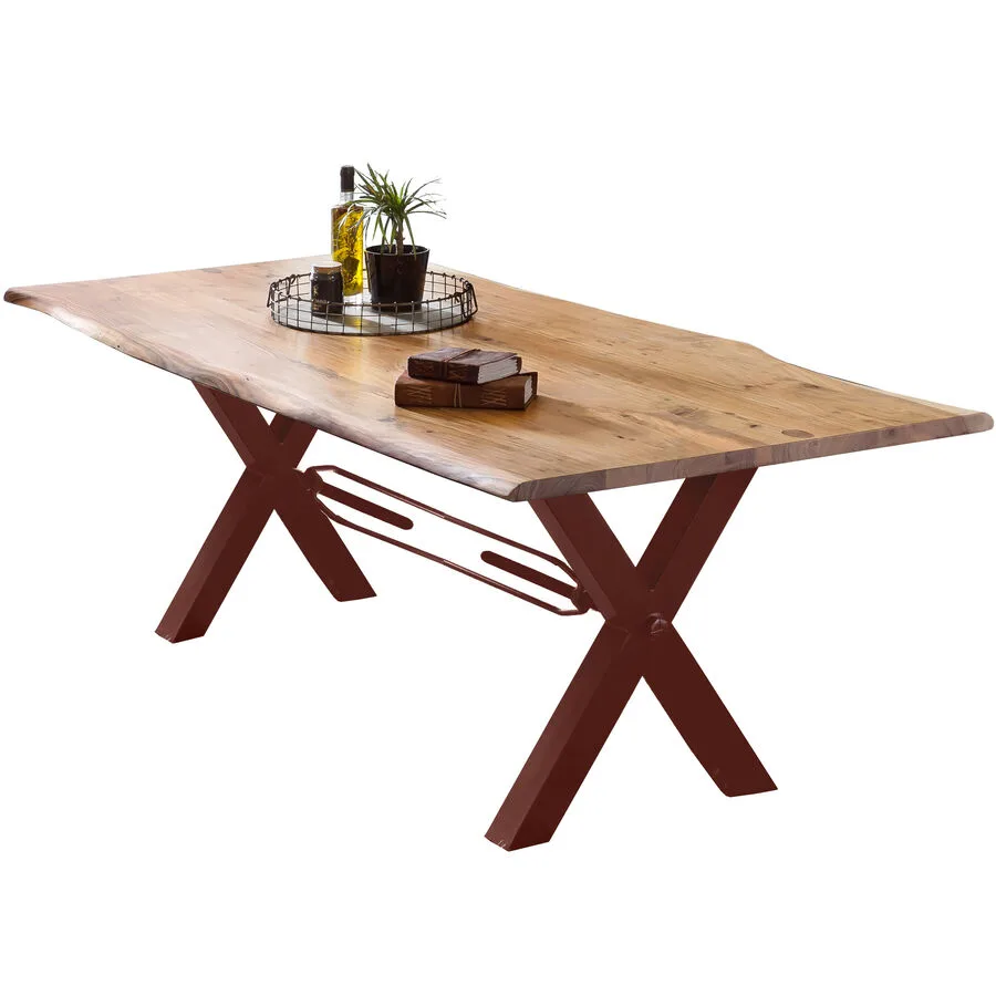 Tisch Skyler natur Akazie Massivholz B 200 T 100 cm