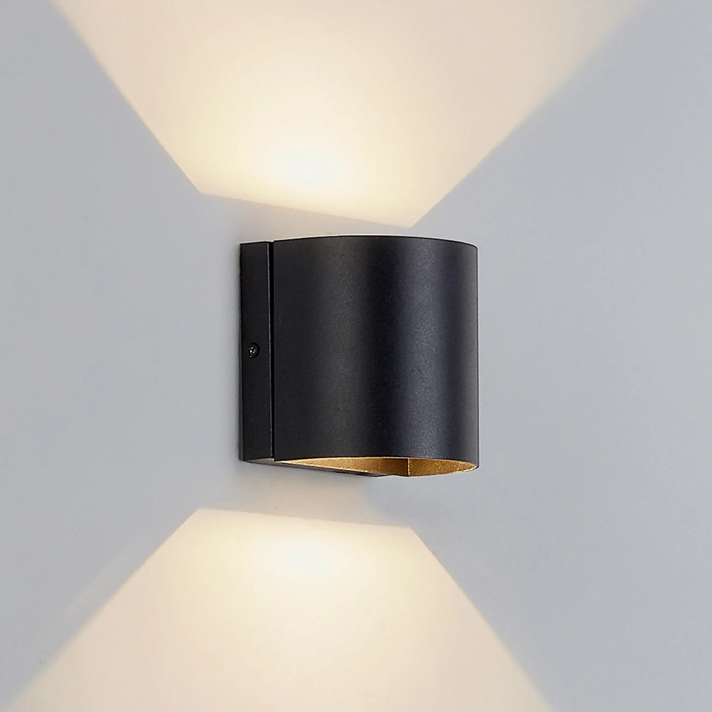 Gladis LED Udendørs Væglampe Black - Lindby - Moderne - Metal - Kantet