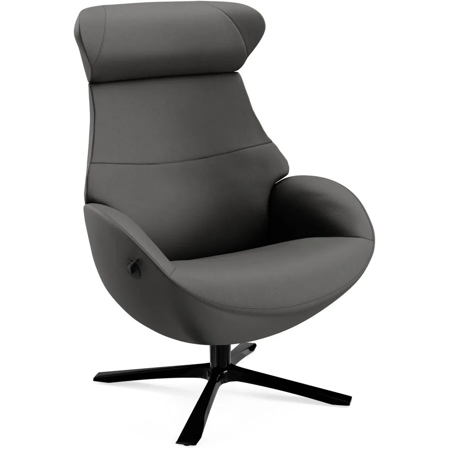 Conform Relaxsessel Daja dunkelgrau Leder T 163 B 81 H 110 cm - Möbel Konfigurator: Traummöbel individuell zusammenstellen