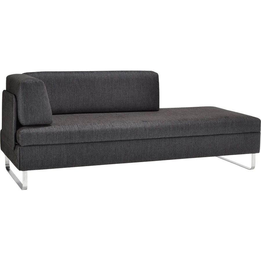 SWISS PLUS Bettsofa Bed for Living Singolo Schwarz Stoff B 205 T 85 cm Verstellbare Lehne/Verstellbare Stütze - Material: Stoff, Metall - Möbel