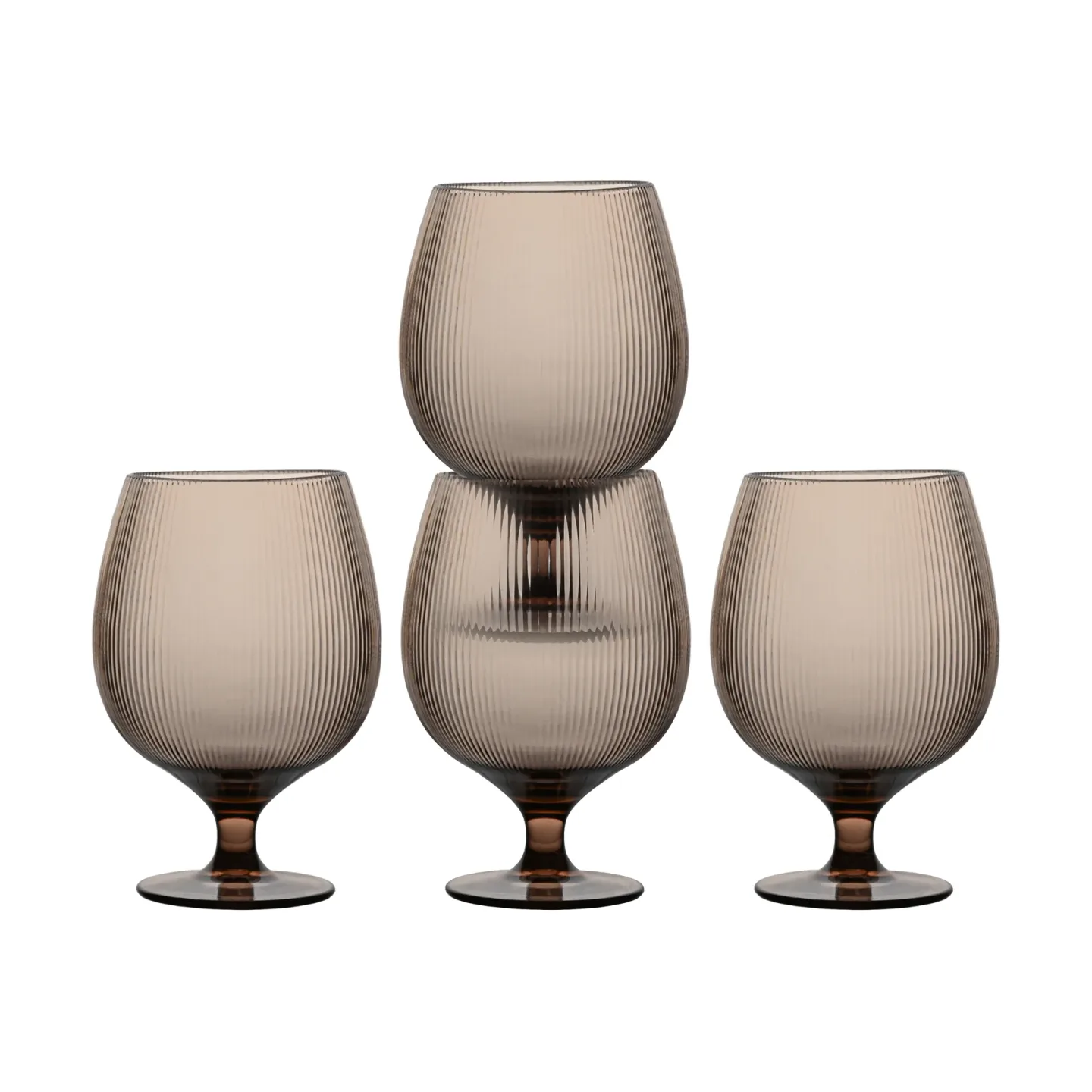 Sagaform Billi Bierglas 50 cl 4er Pack Braun
