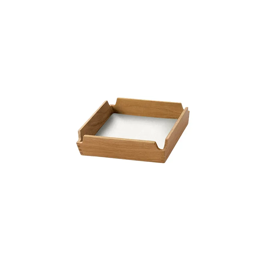 LIND DNA Airy Nupo Tablett Pure white-teak, mini