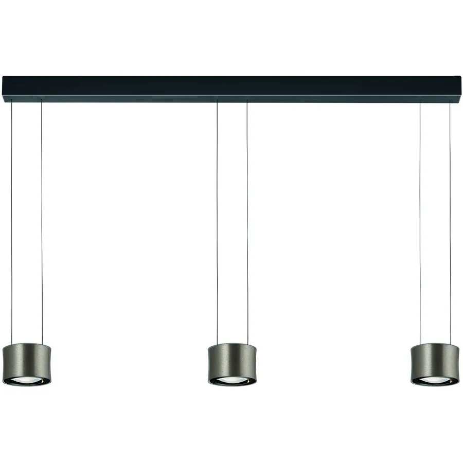 Designer-Pendellampe Bankamp Impulse Bronze 3-flammig vertical flex - LED - Lichtfarbe: Extra warmweiss - Material: Glas/Stahl/Aluminium -