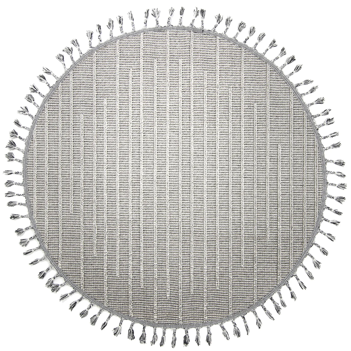 Runde tepper - Indoor/Outdoor Indiana (grå) (Størrelse: Ø 160 cm)