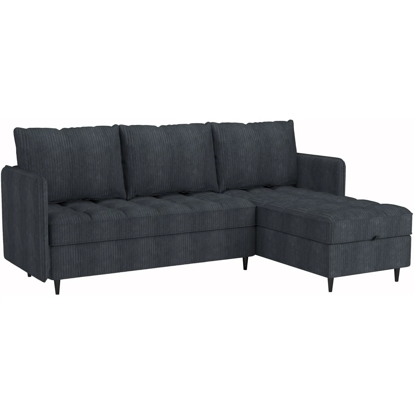 Lindhus Soffa med Divan 3-sits - Grå