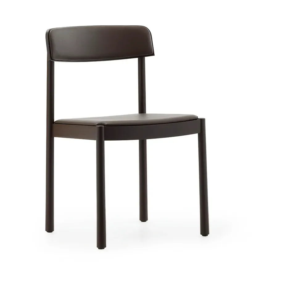 Normann Copenhagen Timb Stuhl Brown ash-ultra leather chocolate