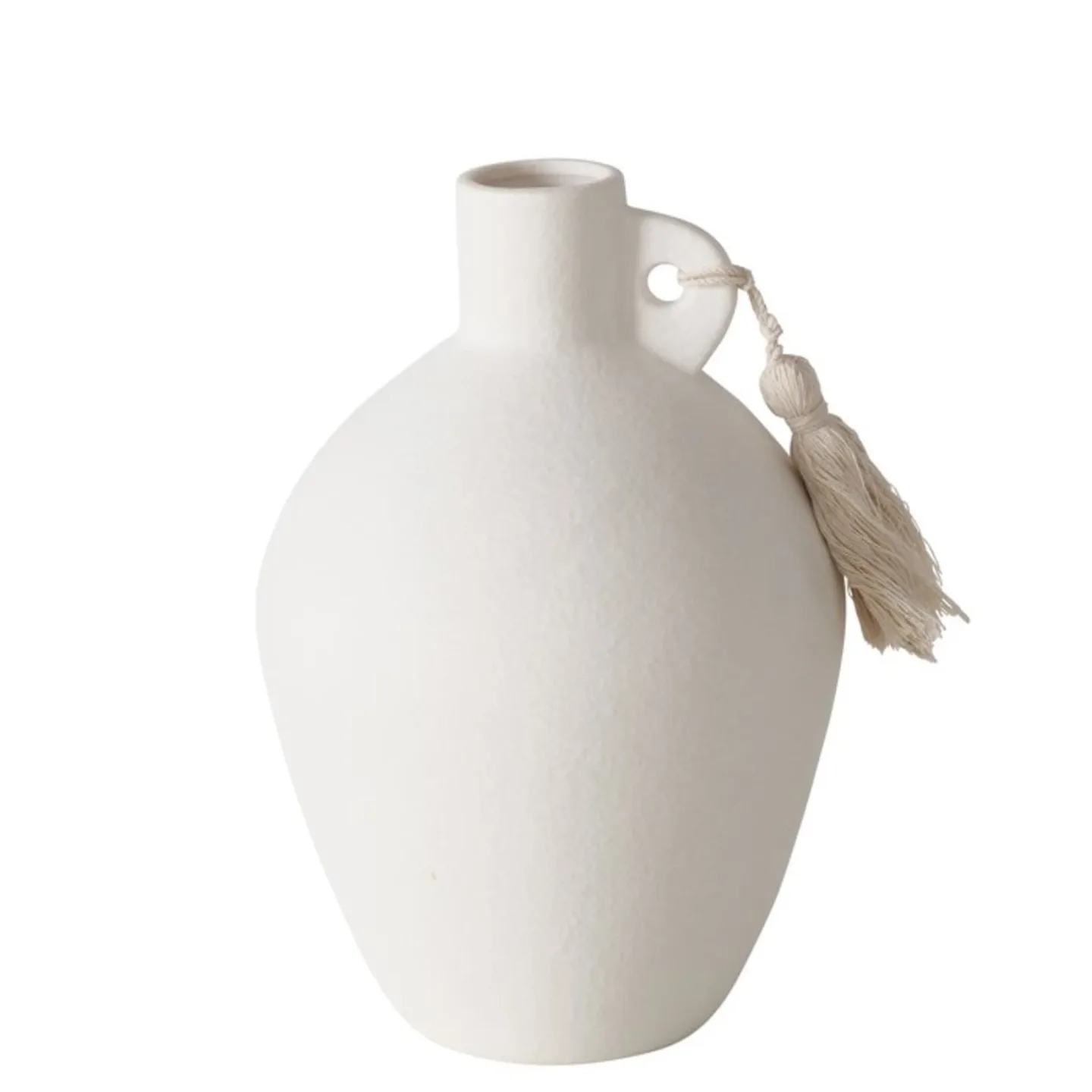 Boltze Vase Bruny, Steingut, Weiss | Schubiger Möbel