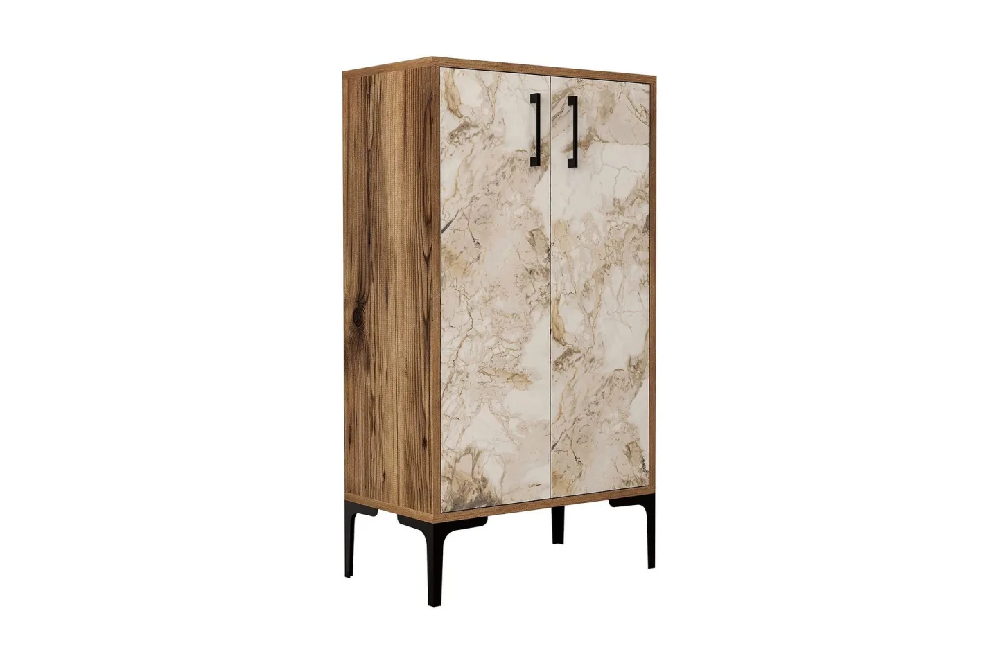 Babice Skoskåp 35x60 cm - Valnöt/Beige