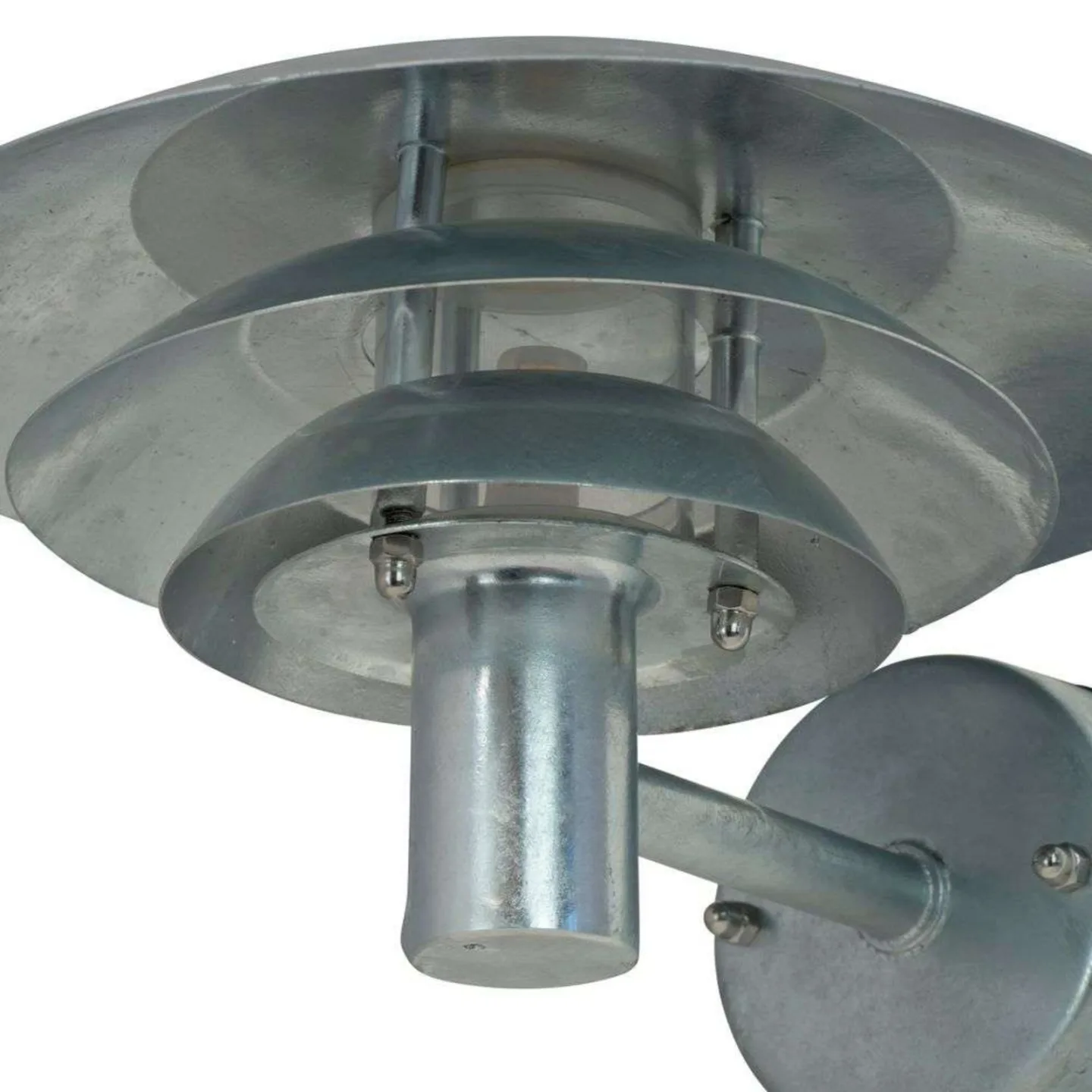 DL25 Außenwandleuchte, galvanisiert, Ø 25 cm - Dyberg Larsen - Terrasse - Skandinavisch - Metall - Mit Schirm