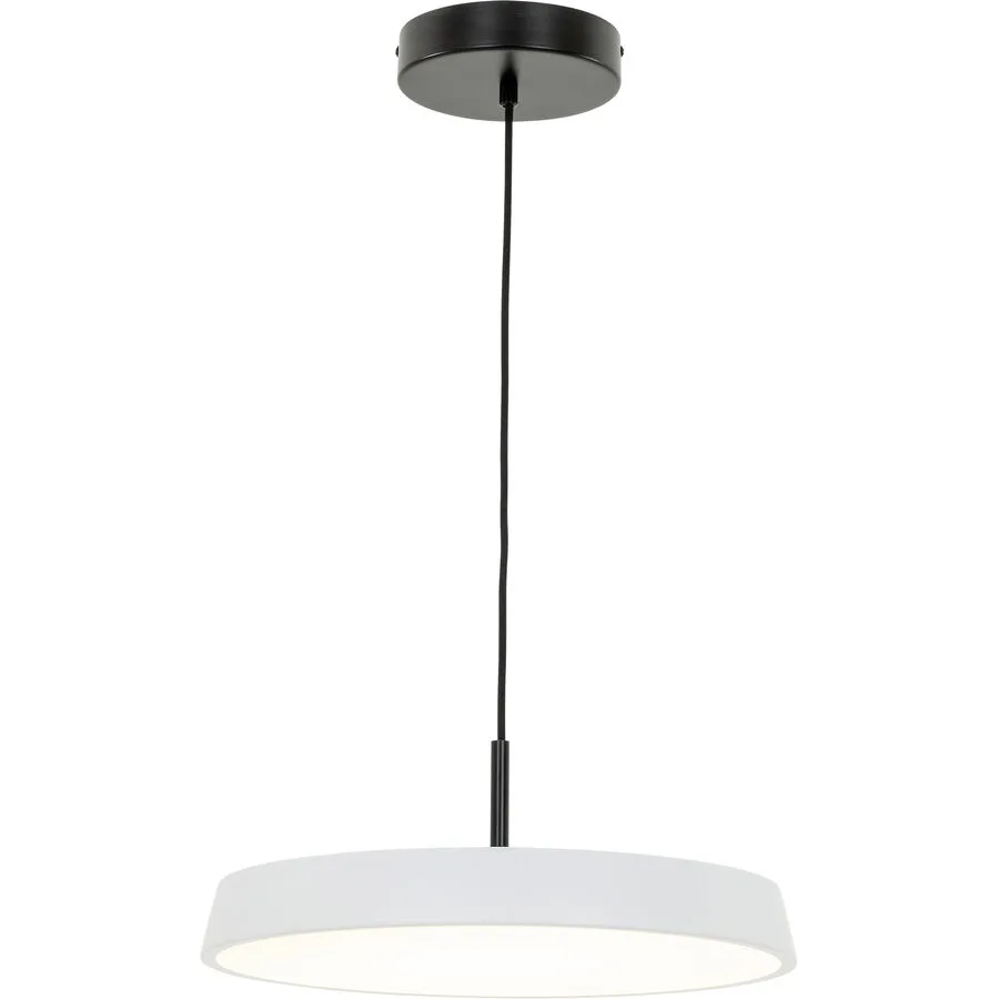 Pendellampe Ellis Schwarz/Weiss Aluminium 40 cm 120 cm - Farbe: weiss/schwarz - LED - Lichtfarbe: Extra warmweiss