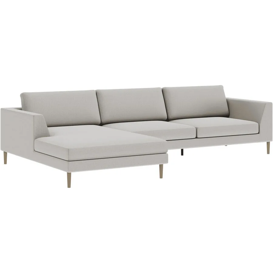 Ecksofa Domino Beige Stoff 310 cm 181 cm - Möbel Konfigurator: Traummöbel individuell zusammenstellen
