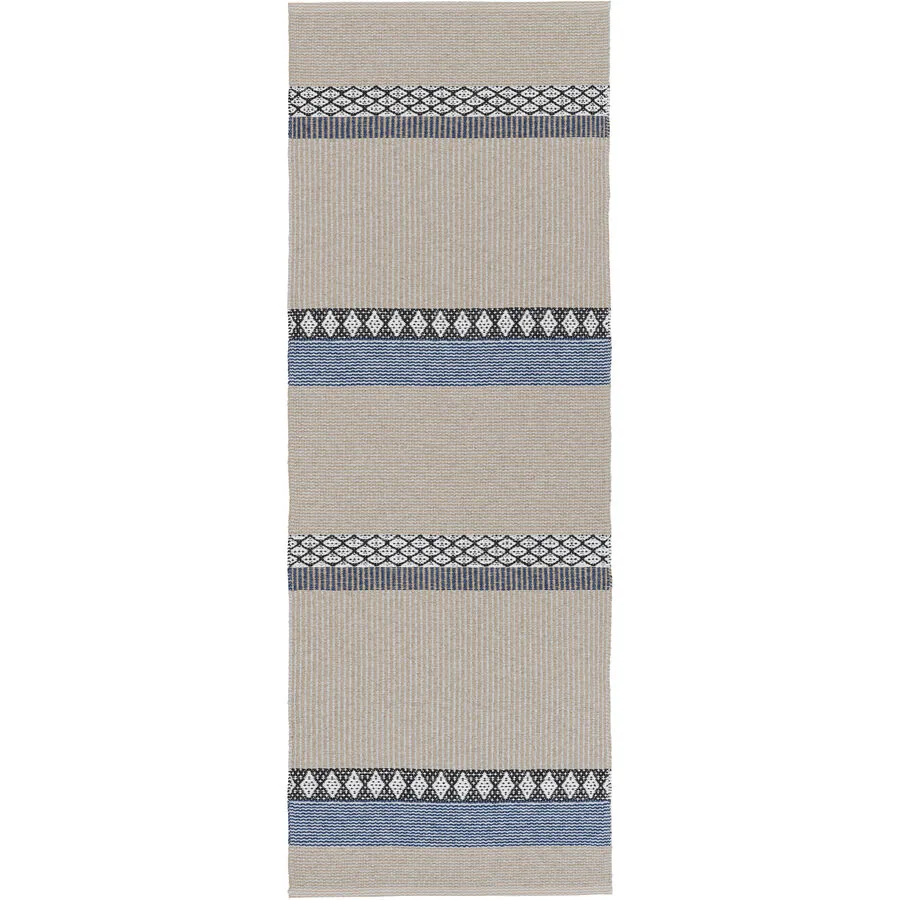 HORREDSMATTAN Outdoor-Teppich Savanne blau Streifen PVC 150 x 250 cm