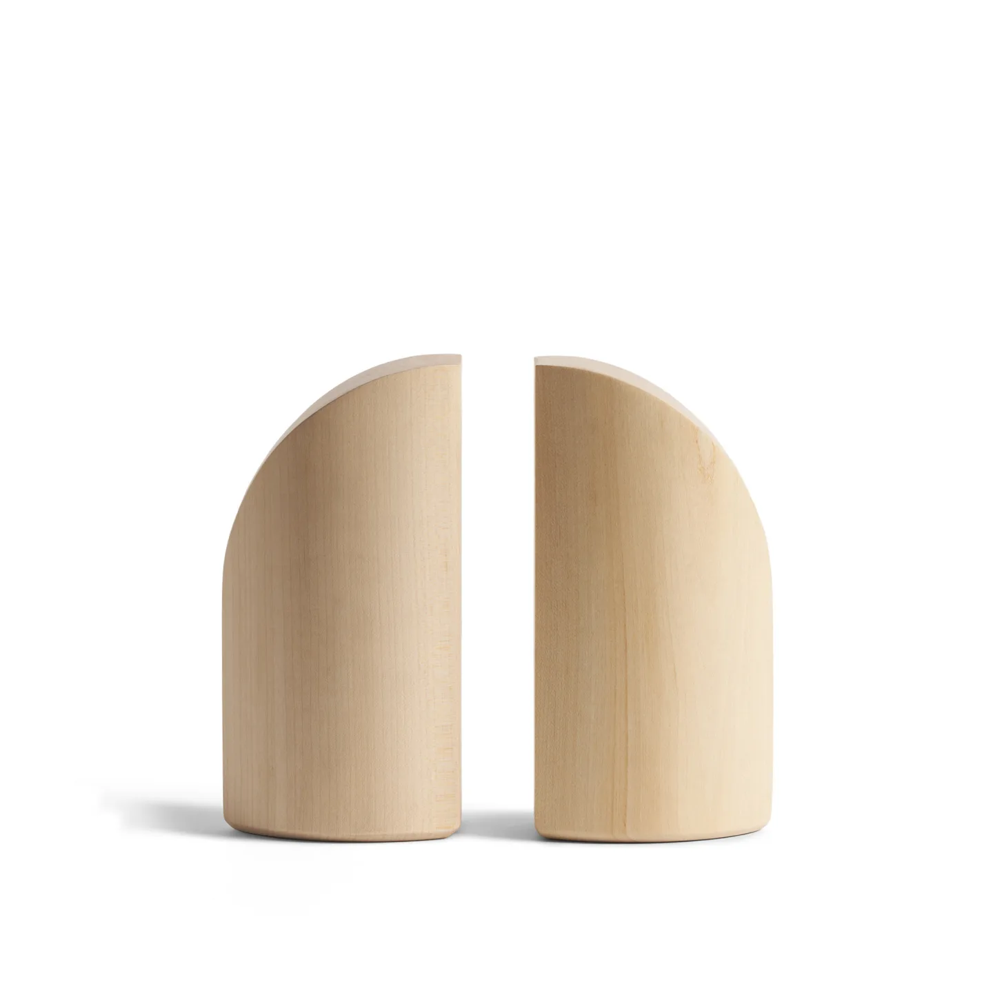 Ethnicraft - PI Book Ends - Varnished Sycamore - Set Of 2 - Bokstöd och tidningsställ - Alain Van Havre - Träfärgad - Trä