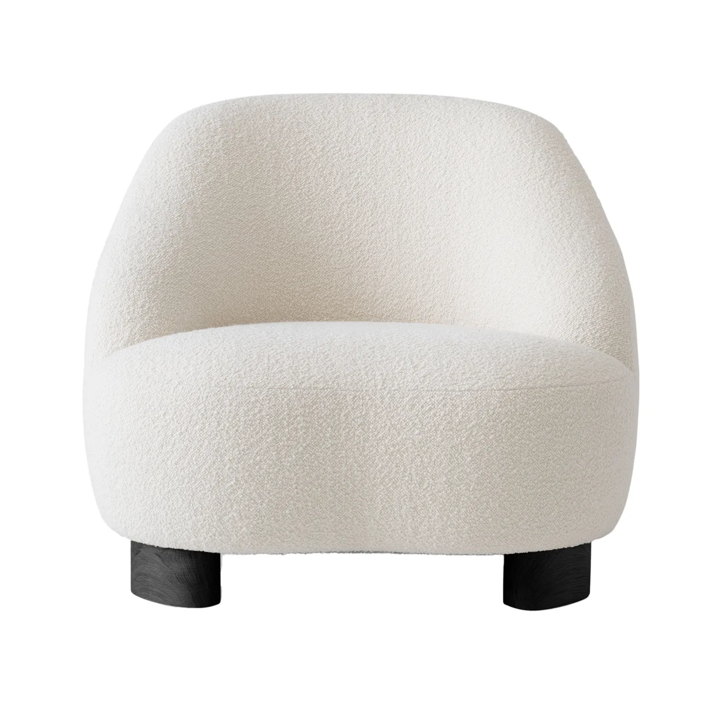 &Tradition - Margas Lounge Chair LC1, Black - Fåtöljer - Louise Liljencrantz - Vit - Trä/Textilmaterial/Skum