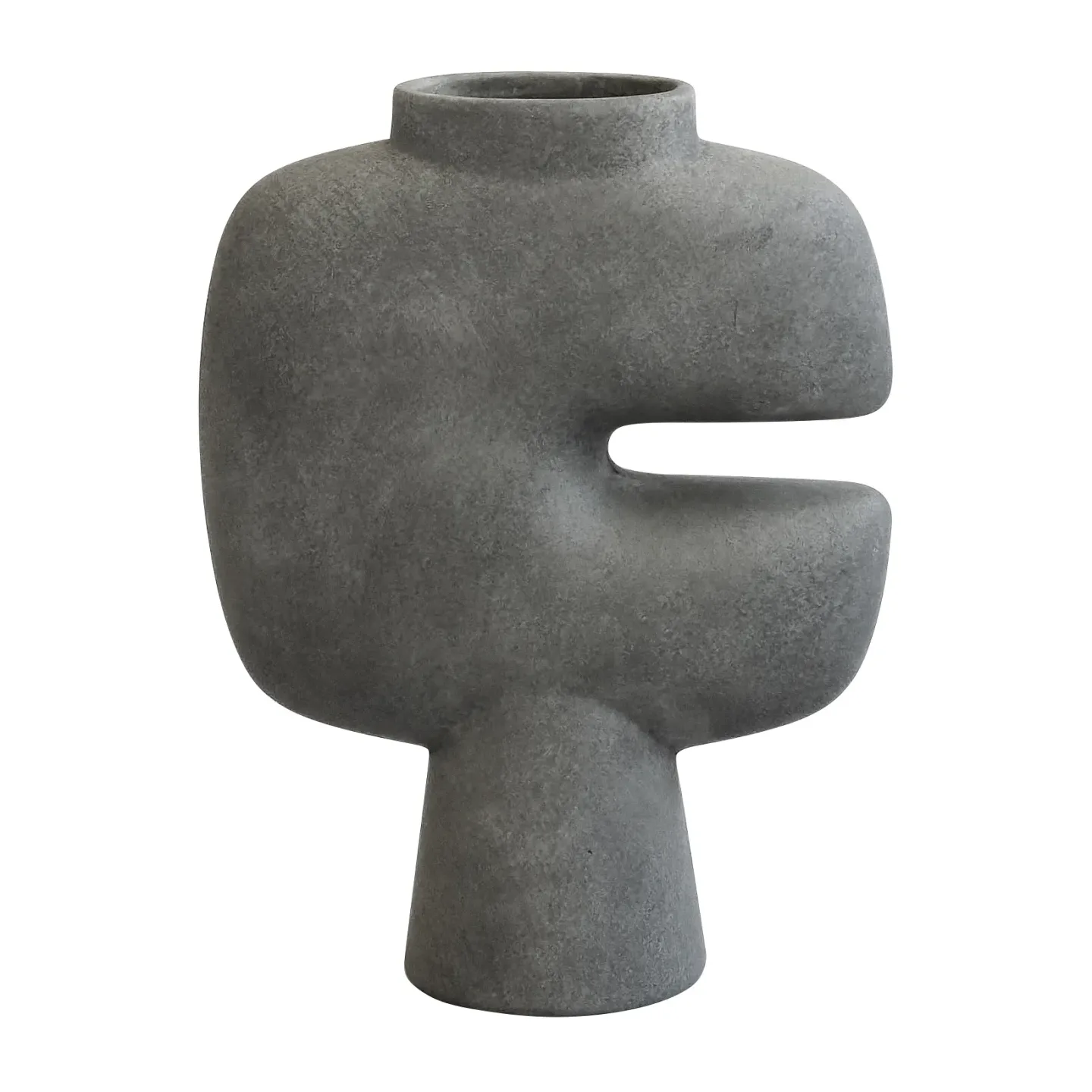 101 Copenhagen Tribal Vase medio Dunkelgrau