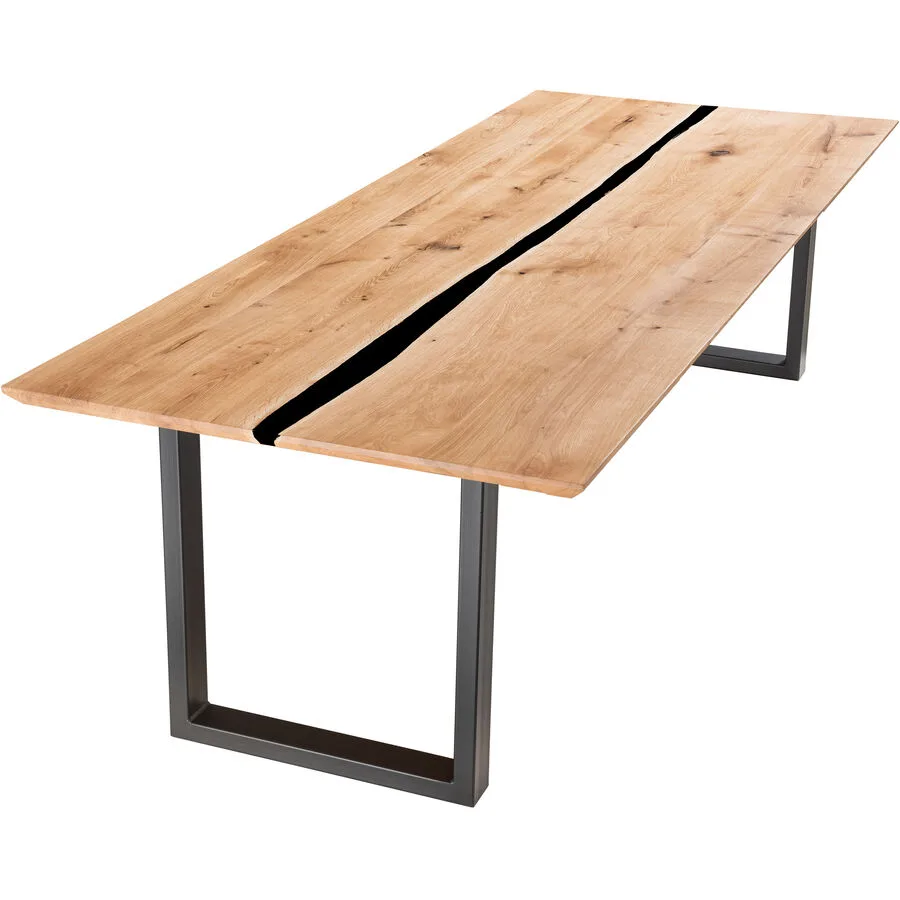 Tisch Resina eiche Holz/Metall B 180 T 100 cm