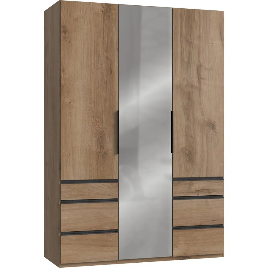 Kleiderschrank Sanko Plankeneiche Holzwerkstoff B 150 cm