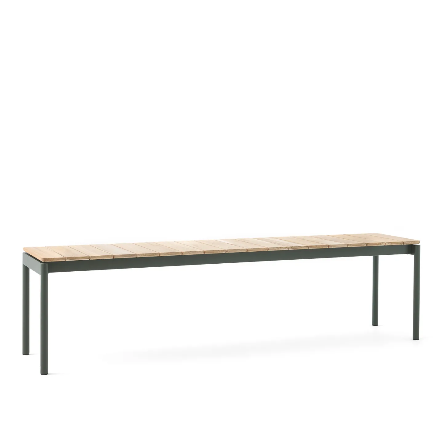 &Tradition - Ville Bench AV28 Bronze Green - Trädgårdsbänkar - Anderssen & Voll - Grön - Metall/Trä