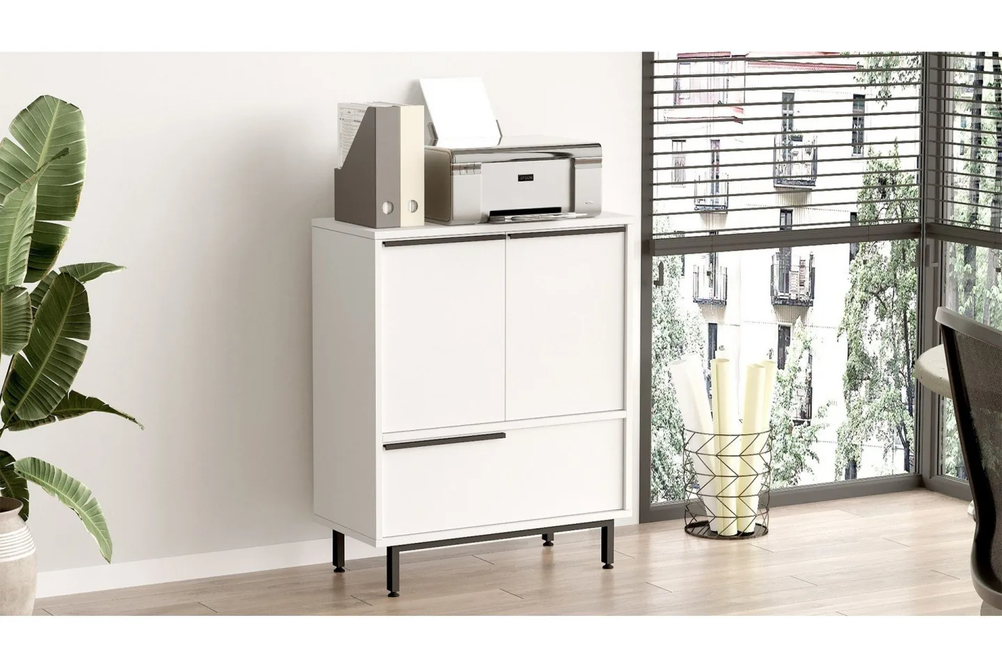 Liyakat Highboard - Vit