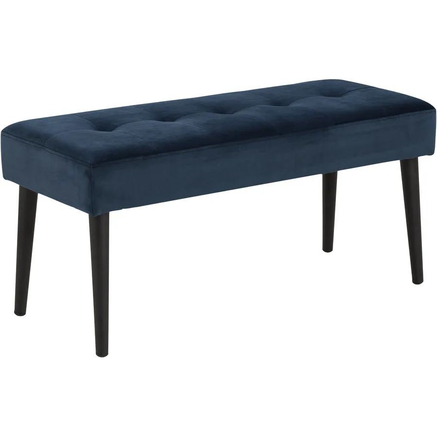 Bank Amaris Blau Stoff 95 cm 45 cm