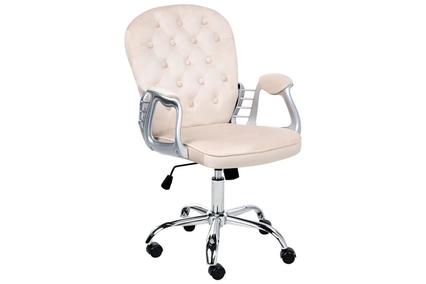 Kontorsstol Princess - Beige, Silver, Svart