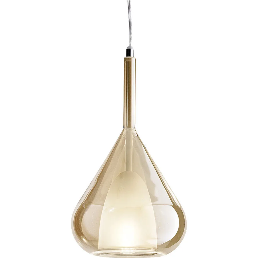 Giberti Luce Pendellampe Lorena L Gelb Glas 15 cm 26.5 cm - Farbe: amber