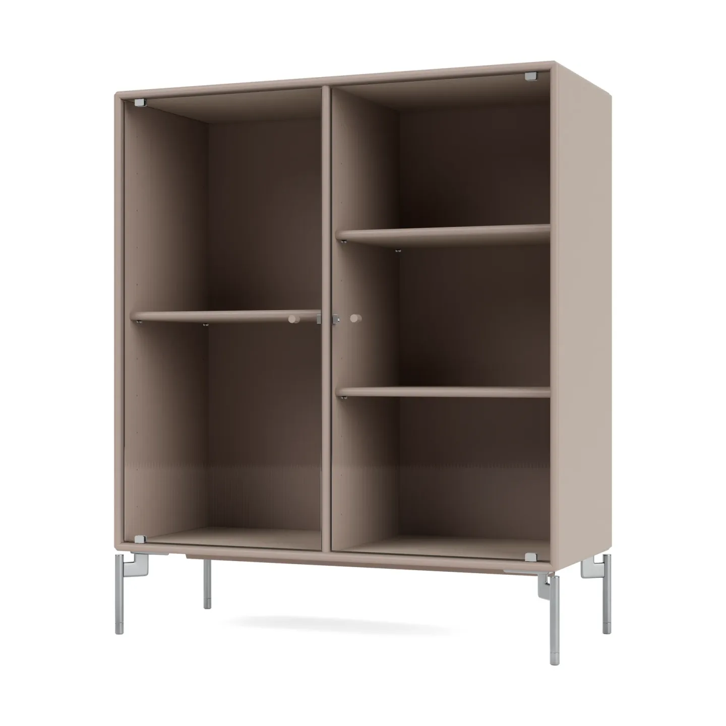 Montana Ripple II Vitrinenschrank 69,6x82,2x30 cm Mushroom-Beine chrome