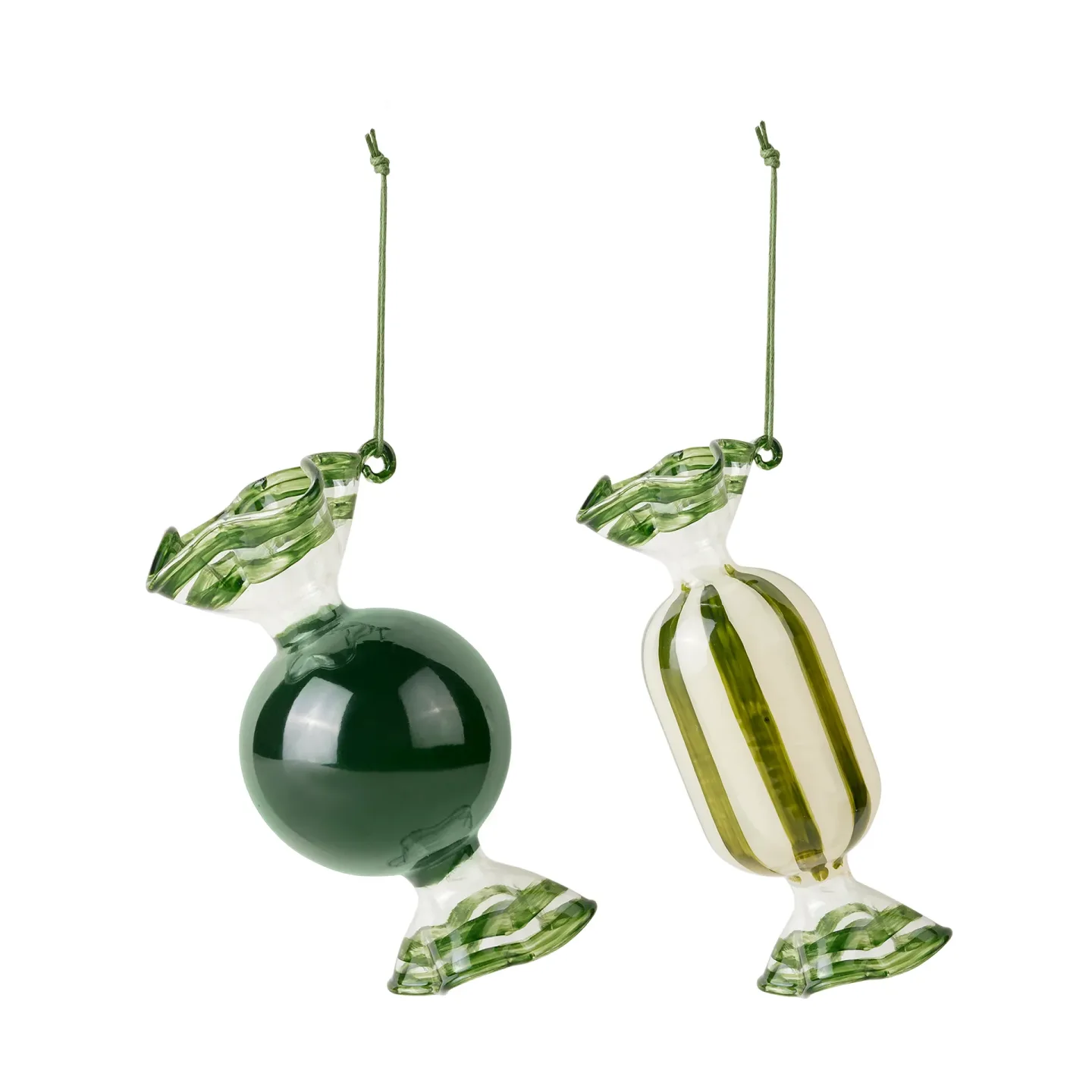 Broste Copenhagen Candy julgranshänge glas 2 delar Forest green