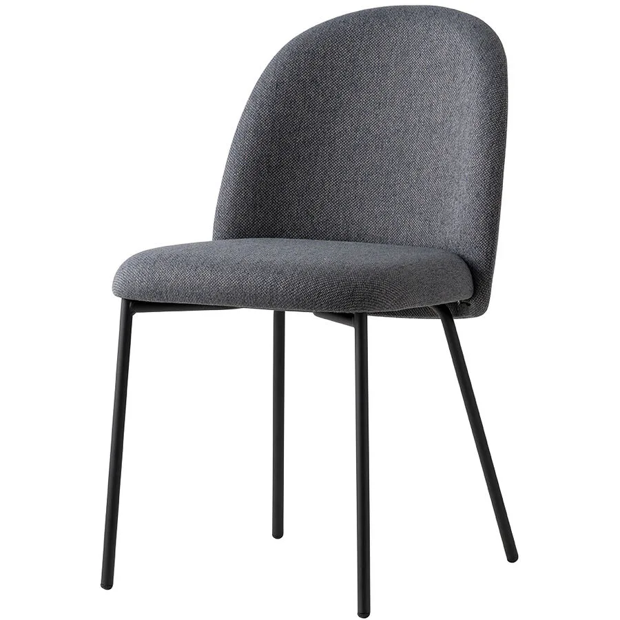 CONNUBIA Stuhl 2er-Set Tuka anthrazit Metall/Polyester