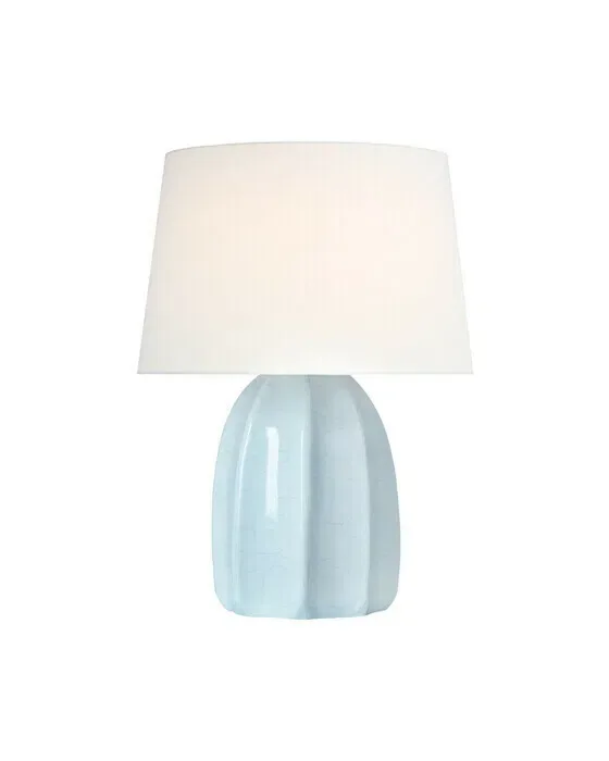 Melanie 12" Cordless Accent Lamp Crackled Moonseed