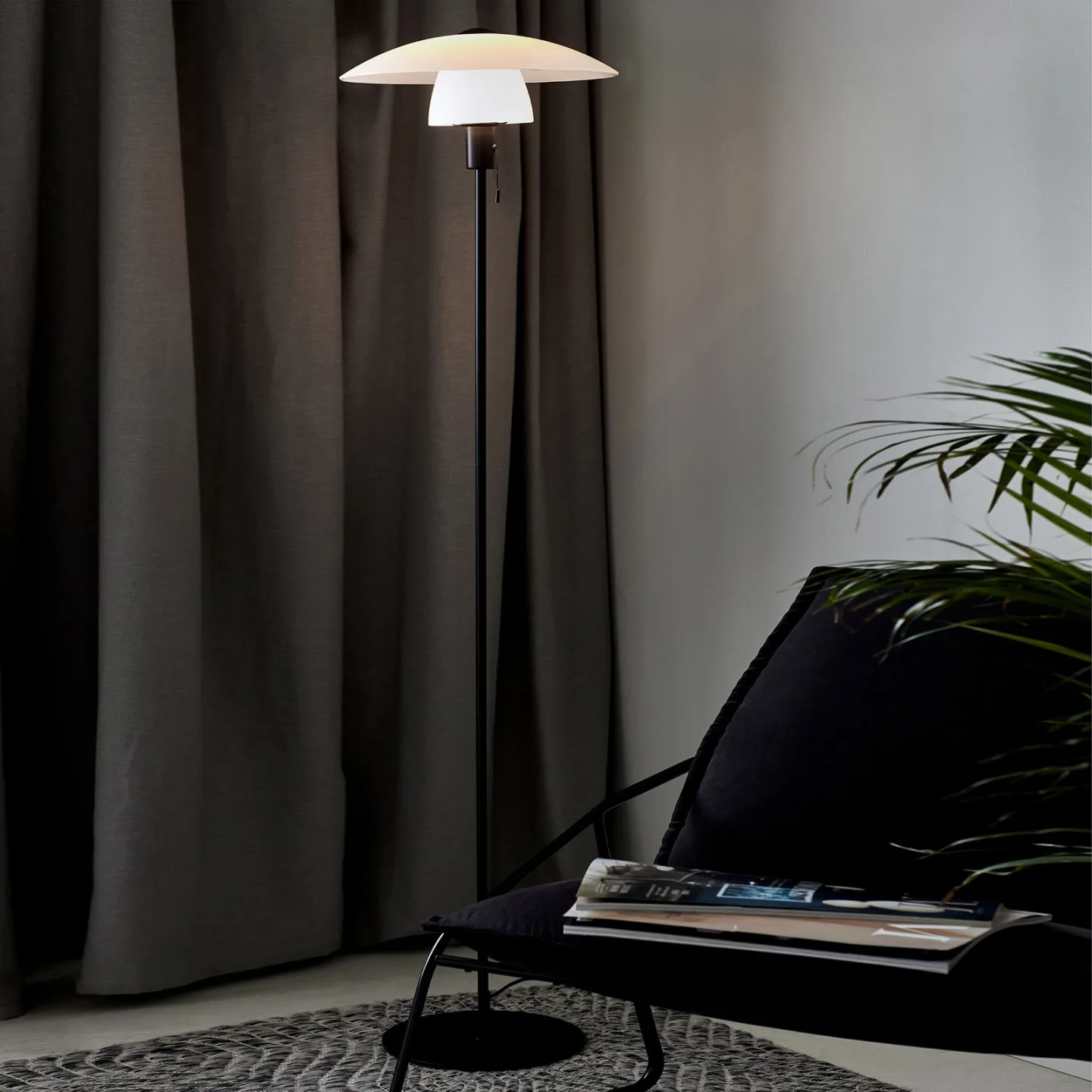Verona Golvlampa Opal - Nordlux - Vardagsrum - Modern - Metall - Med lampskärm