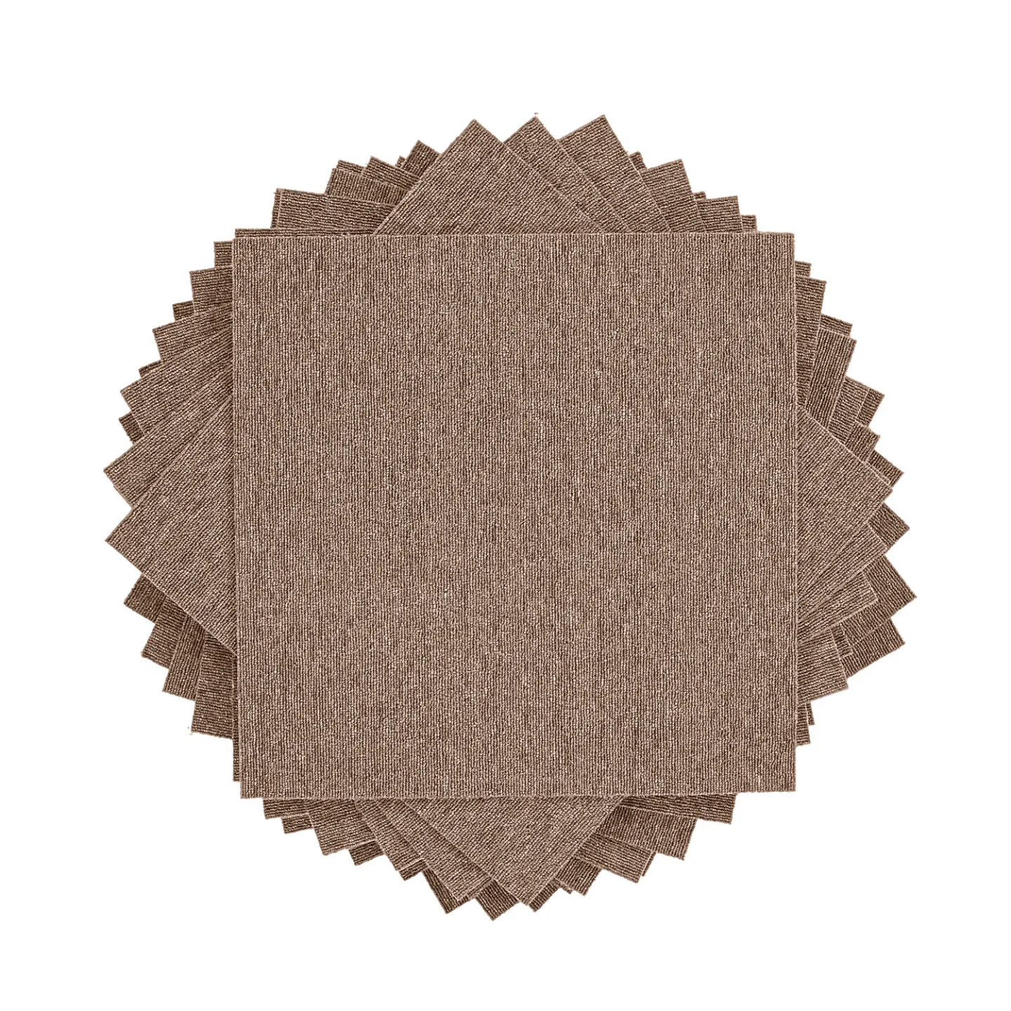 Helteppe - Almeria Tekstilfliser 24 stk. (brun) (Størrelse: 50 x 50 cm)