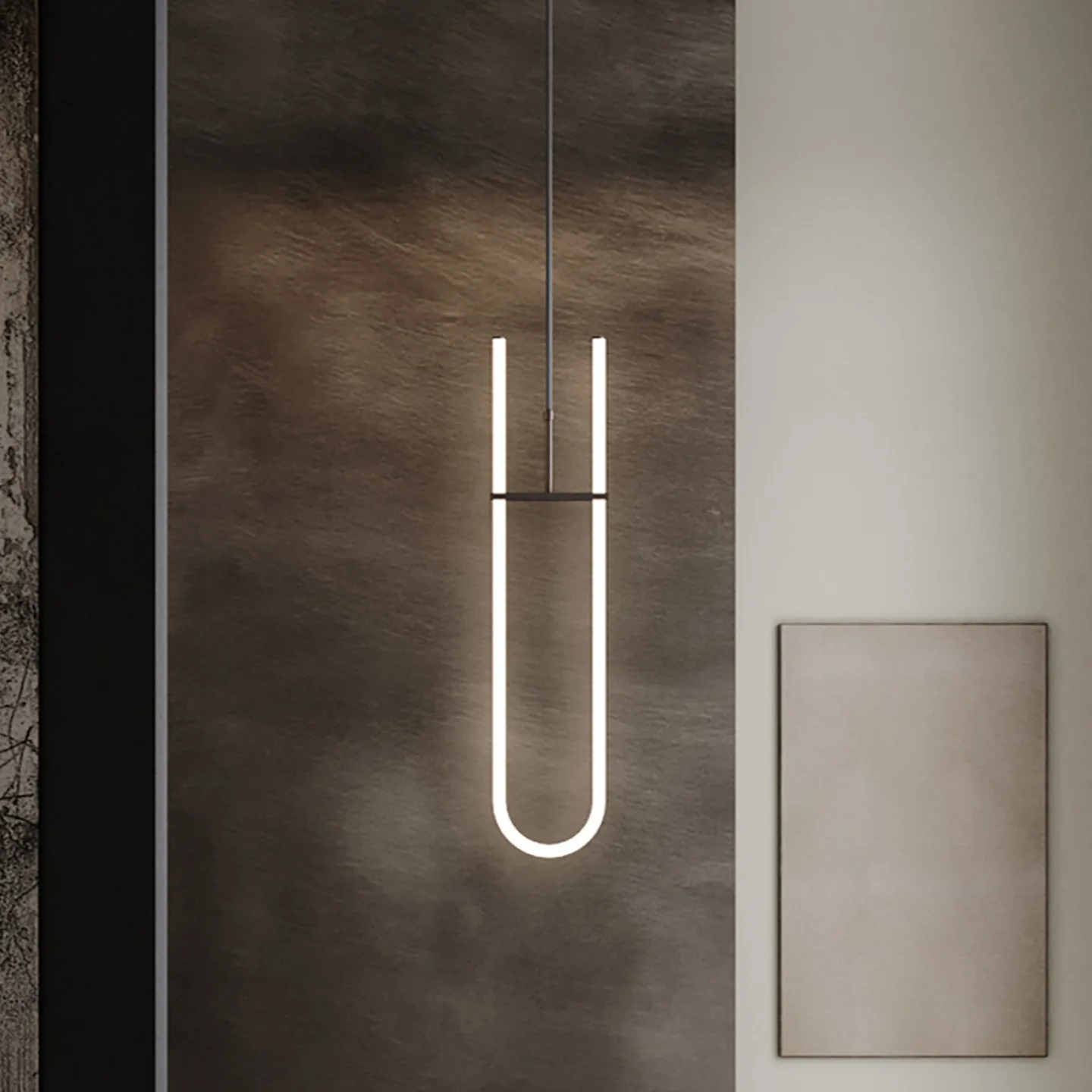 Curve LED-Hängelampe, weiß/bronze, 70 cm - 101 Copenhagen - Wohnzimmer - Design - Aluminium - Einflammig