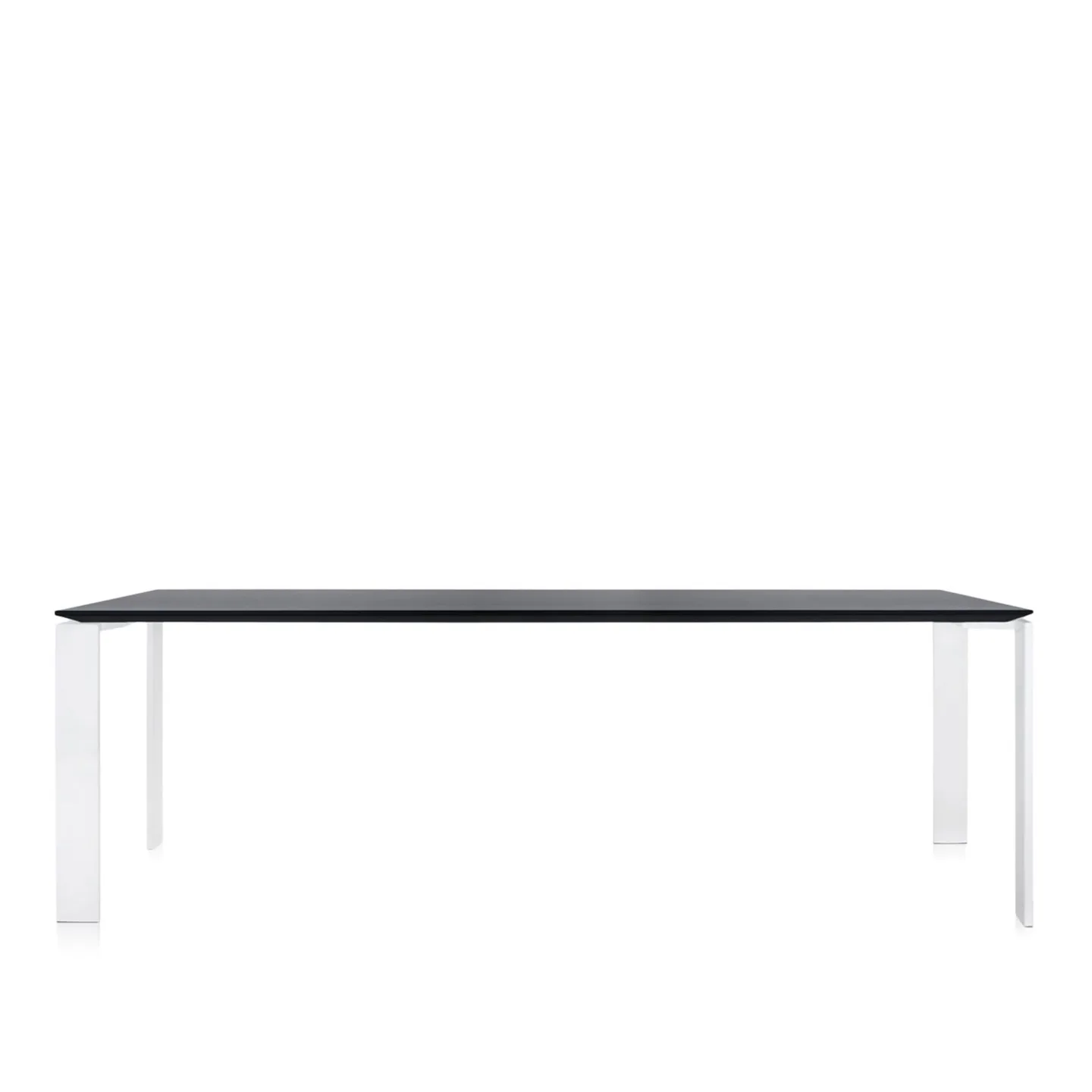 Kartell - Four Table 4524 223x79, Black/White, Scratch-Proof Laminate - Matbord - Ferruccio Laviani - Svart - Laminat/Metall