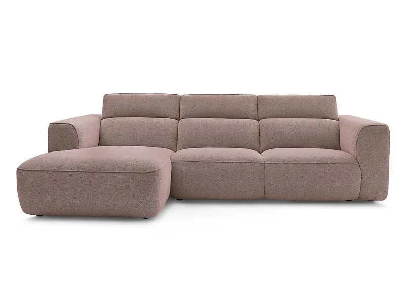 Ecksofa BOBOCHIC WILLIAM Stoff chiniert rosa