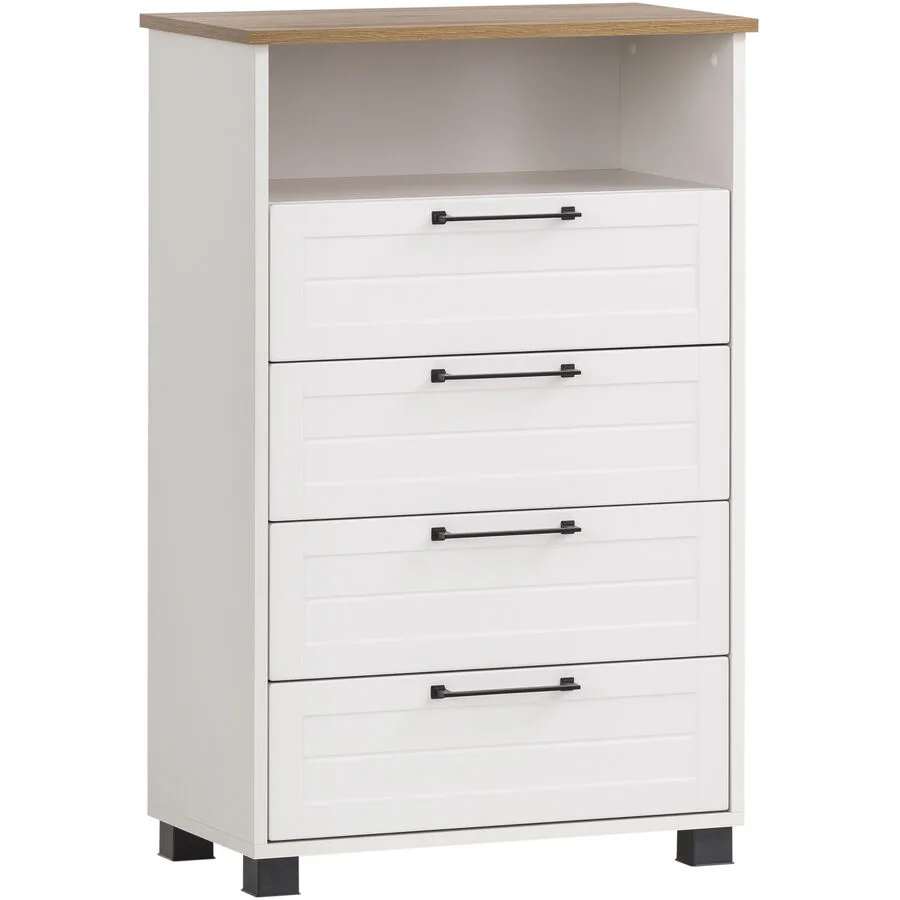 Unterschrank Wimmis eiche landhaus/weiss Holzwerkstoff B 62.4 H 102 cm