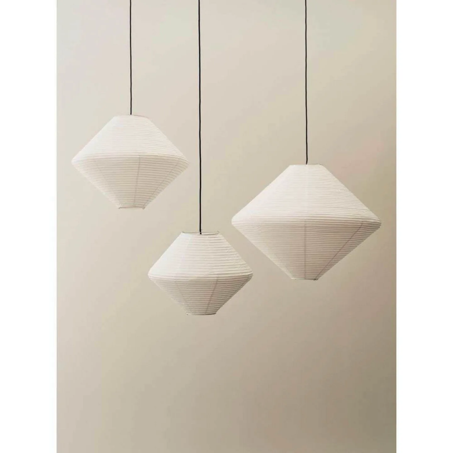 HAY Paper Shade Diamond lampskärm Classic white, Ø50 cm