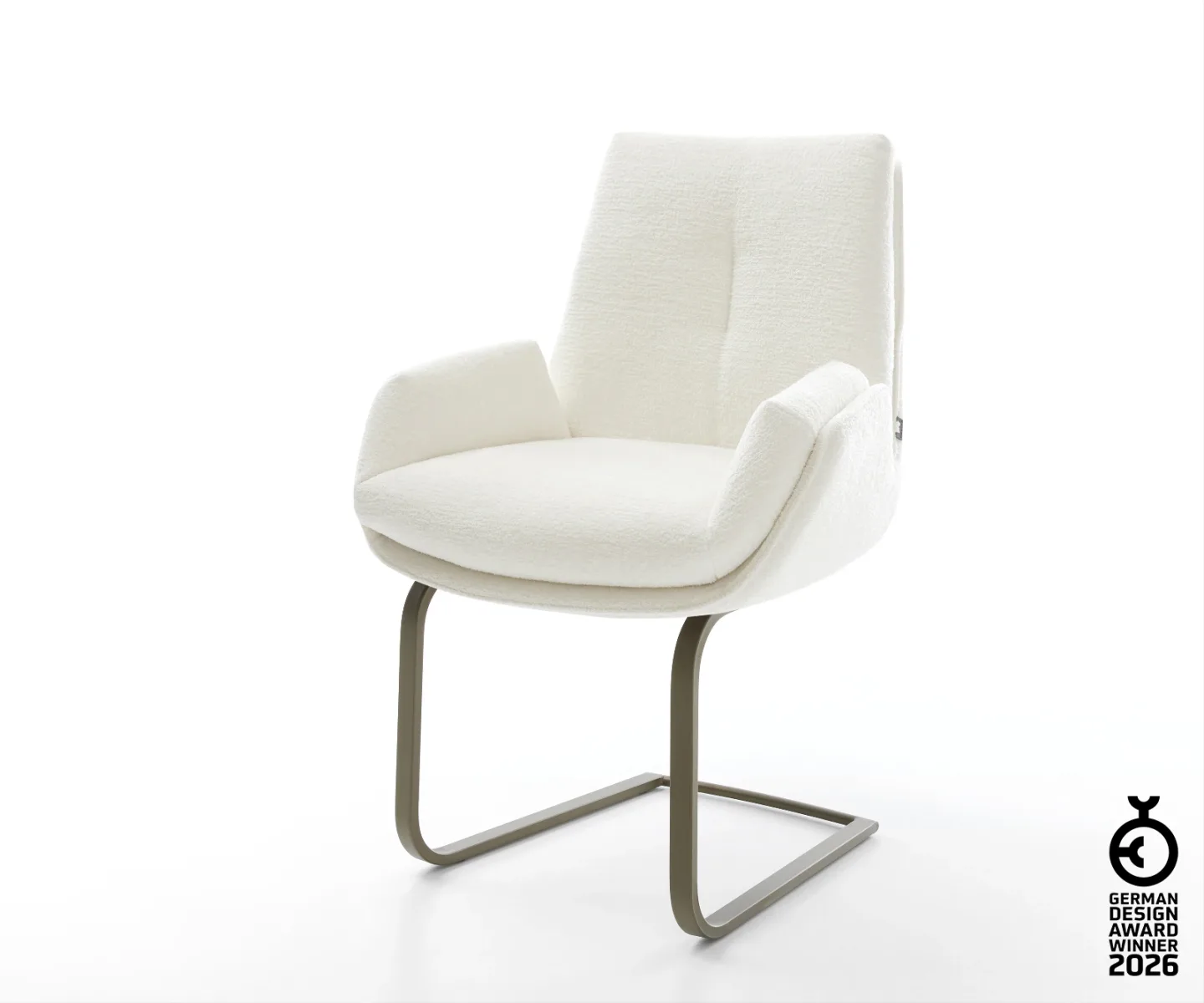 Freischwinger Clea-Flex Bouclé Soft Beige Freischwinger flach Effektfinish Titan
